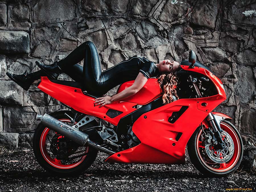 Beautiful girl Beautiful girls and motorcycles in Astana